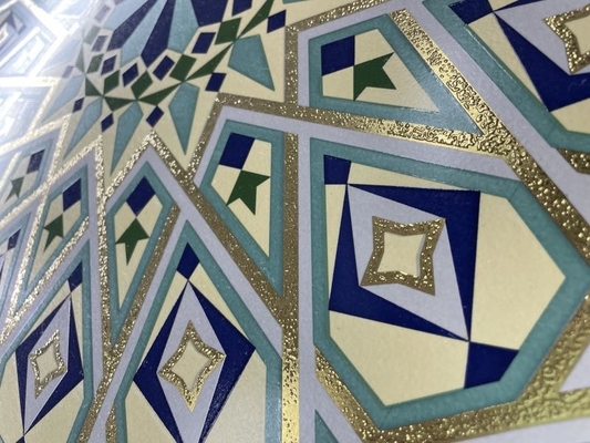comprar las baldosas del color del oro de la flor de los 60x60cm esmaltaron colorido superficial para el edificio del proyecto fabricación en línea