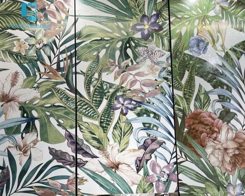 comprar Baldosas de suelo de color dorado con flores de 60x120cm, azulejos de porcelana para decoración de dormitorio fabricación en línea