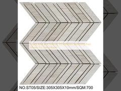 Mosaico para piscina de grado AAA y ladrillo refractario de 305x305mm