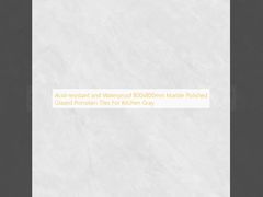 Azulejos de porcelana esmaltada pulida de mármol de 800x800mm resistentes al ácido e impermeables para cocina gris