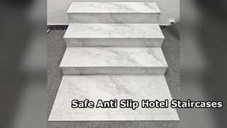 Escaleras de cerámica antideslizantes para interiores de hoteles seguros