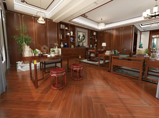 Teja antibacteriana de Brown Tan Indoor Soft Glazed Floor de la tira de la porcelana de madera de Matt Wall Tile los 20x100cm