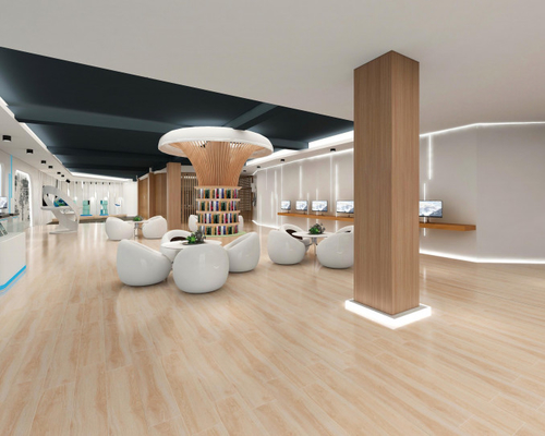 Anti-bacteriano de madera de las tiras de la porcelana del ladrillo refractario del hotel del cuarto de baño de las baldosas cerámicas de la pulgada 8x40' de la baldosa inodora de la pared interior