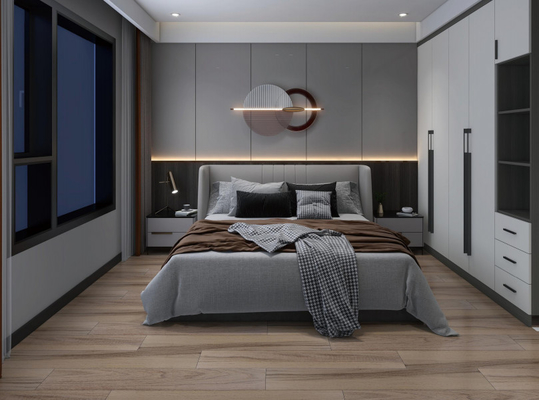 tira de madera Gray Kitchen Bedroom Decoration de la porcelana del hogar de la baldosa cerámica de 200X1200m m