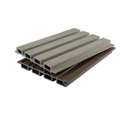 Proyecto interior de la oficina del tablero de 25x227m m WPC de revestimiento de panel del tablón de rejilla compuesto plástico incombustible de madera