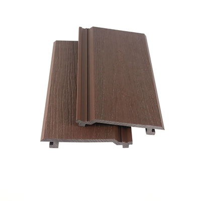 Panel de pared de WPC marrón de 145x20.5 mm y madera de plástico compuesto para la pared exterior