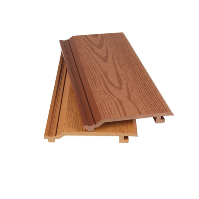 Panel de pared exterior de WPC impermeable 145x20.5mm Tabla plana compuesta de plástico de madera para la decoración