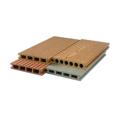 el panel de suelo exterior de los tableros del Decking de 152x23m m WPC para los materiales de construcción ahueca el tablón redondo del piso del agujero