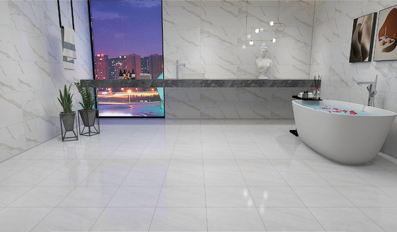 Resistencia a los ácidos 400x400mm Gris claro, cerámico rustico con vidrio mate para salón y baño