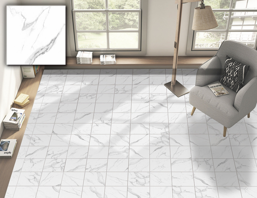 Carrara Blanco 250x250mm Tejas de suelo cerámicas rústicas para el salón y tejas de pared duraderas para la decoración