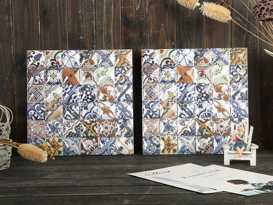 Azulejo rústico cerámico colorido de 300x300mm para suelo y pared de baño