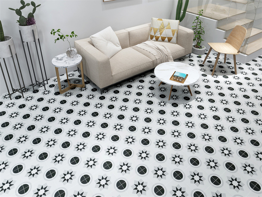 Azulejo rústico cerámico gris de 20x20cm para suelo de baño de hotel