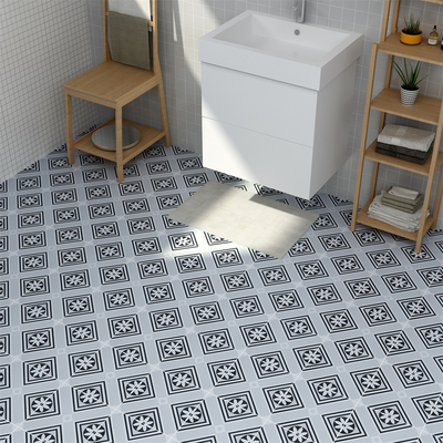 Azulejo rústico cerámico antibacteriano gris 200x200mm para paredes de cocina
