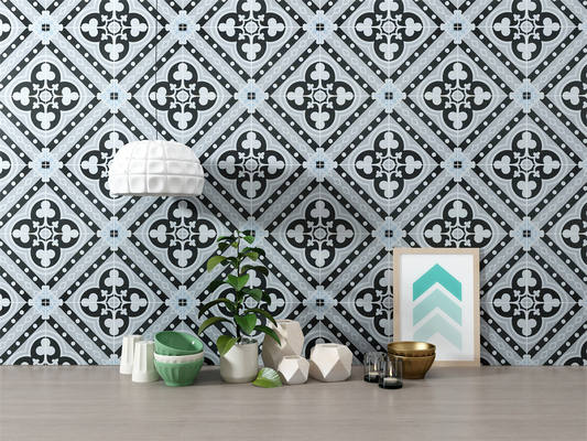 Tejas de suelo de interior grises ecológicas de 200x200 mm para decoración y tejas rústicas de cerámica para el salón
