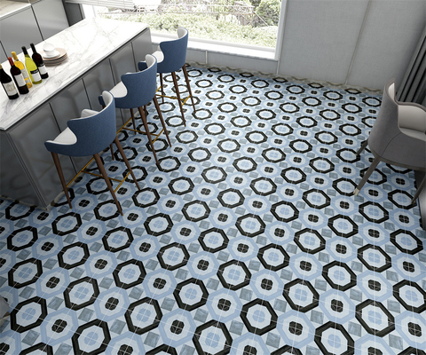 No se desvanece 200x200mm Pared Cerámica Rustica Tejas y azules Tejas de suelo para el salón y la cocina