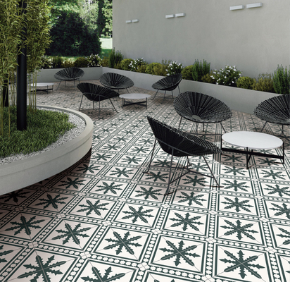 Tejas de suelo verde y beige de 200x200 mm para el comedor y tejas rústicas de cerámica resistentes a los arañazos para el salón