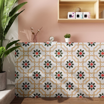 Amarillo claro y verde 200x200mm de ladrillo duradero y de cerámica rústica para baño y sala de estar