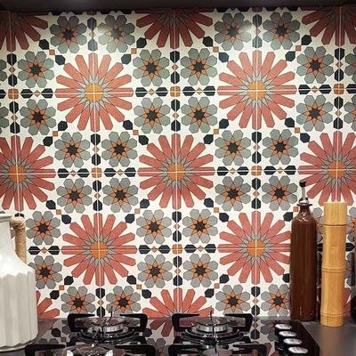 Tejas rústicas de suelo de 200x200 mm, de color marrón y gris, antideslizante para el salón y tejas de pared ecológicas para el baño