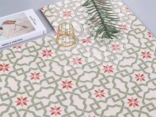 20x20cm azulejos rústicos de cerámica rosa beige para suelo y pared