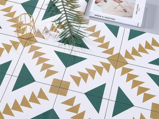Amarillo y verde 200x200 mm azulejos rústicos de cerámica para el baño y azulejos de pared duraderos para el balcón