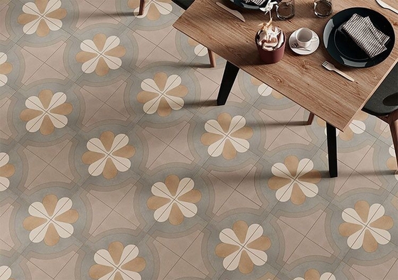 Resistencia al ácido marrón 200x200mm interior de suelo cerámico azulejos rústicos para diseño y comedor