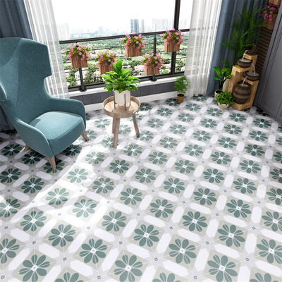 Bloques de ladrillo y duradero 200x200mm piso interior antibacteriano azulejos rústicos de cerámica para el balcón y azulejos verdes para el salón