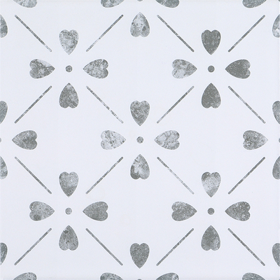 Blanco 20x20cm resistente al desgaste interior floral cerámico rústico pavimento azulejos para el baño y azulejos de pared antideslizante para el salón