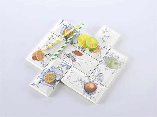 Blanco 75x152mm En el interior de la pared de cerámica azulejos de pan para la cocina y el salón