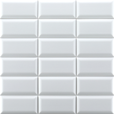 Tejas blancas de 75x152 mm de cerámica brillante para el baño y la cocina