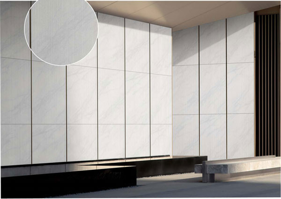 Línea 3D Blanco Mat Antiguo Muro de Cortina Exterior Tejas de porcelana 600x1200cm Para centro comercial y edificio