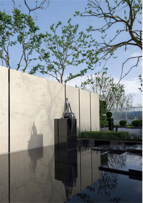 Tejas de pared de cortina de arcilla mate beige 600x1200mm para exteriores