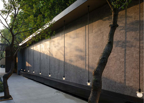 Resistente al desgaste gris mate Antigua Pared de cortina exterior Tejas de fondo 60x120cm Para parque y terraza