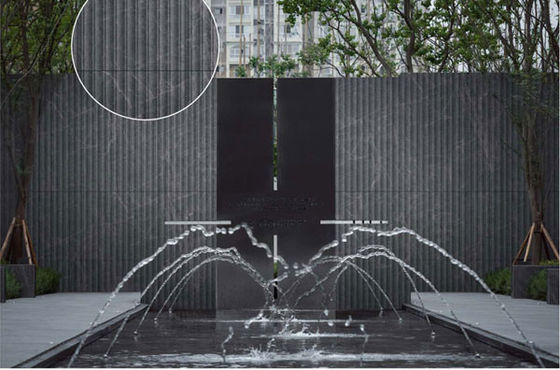 Azulejo de piedra para exteriores con arco 3D mate gris oscuro antiguo 600x1200mm