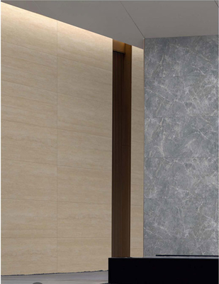 Travertino amarillo claro acabado 60x120cm exterior Matt Antiguo azulejo de pared de cortina para construcción