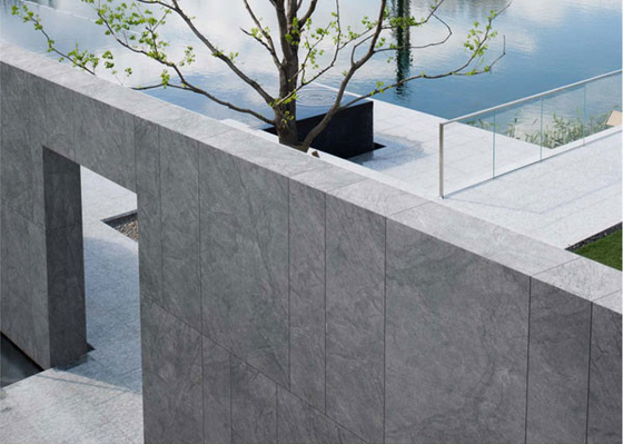 No se desvanece mural gris 1200x600mm Pared de cortina exterior Tejido de baldosas para la renovación