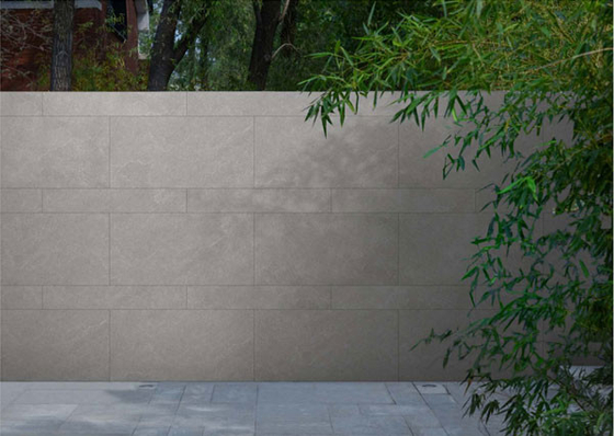 Grisa Matte Antiguo acabado de piedra arenisca Pared de cortina exterior Tejido de azulejos para centro comercial 1200x600mm