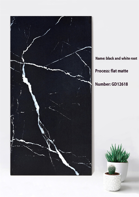 Negro y gris resistente al desgaste 600x1200mm plano negro mate pared de curatina gruesa azulejos para el patio