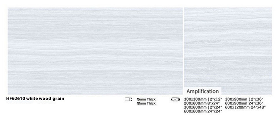 Baldosa de pavimento de arcilla con vetas de madera gris 600x1200mm para exteriores resistente a ácidos