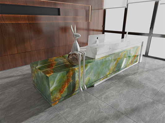 Esmeralda verde 1420x2700mm Las losas de piedra sinterizada pulida para la mesa de la cocina y el mostrador