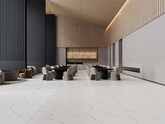Grado AAA Carrara 1420x2700mm Matte Sinterizado de Piedra Laje para el comedor