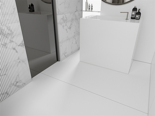 Blanco puro 1420x2700 mm Pared exterior de porcelana sinterizada y grandes láminas para decoración y comedor