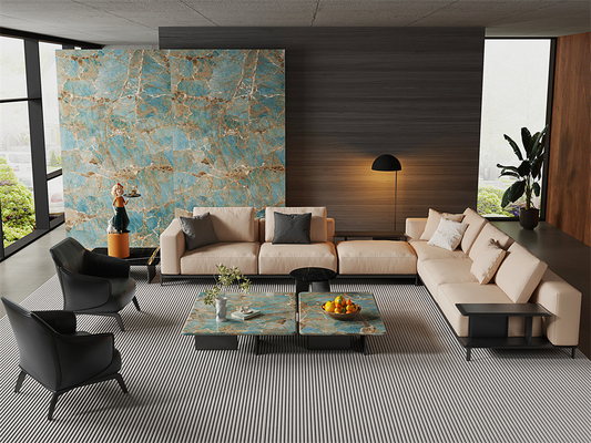 Las tablas de piedra sinterizada pulida de 1600x3200 mm para paredes interiores