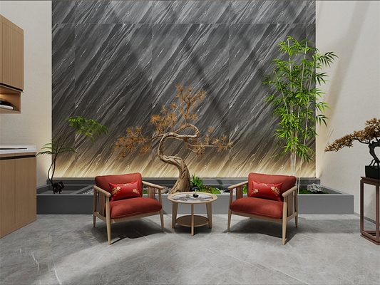 Grisa 1600x3200mm Matte Sinterizado de piedra de la losa para las paredes del centro comercial