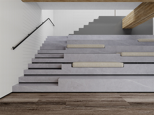 1600x3200mm Matt Gray Laje de piedra sinterizada para el comedor