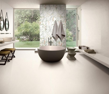 Azulejo de suelo porcelánico esmaltado suave antibacteriano beige 750x1500mm