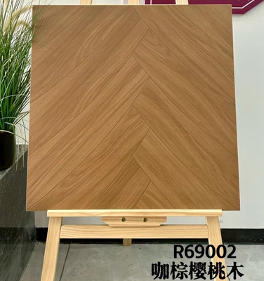 Herringbone 600x600mm azulejos de cerámica de madera marrón y azulejos de suelo de época para el salón