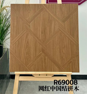 Marrón 60x60cm Tejas de cerámica de madera y tejas de suelo para interiores para el diseño del dormitorio