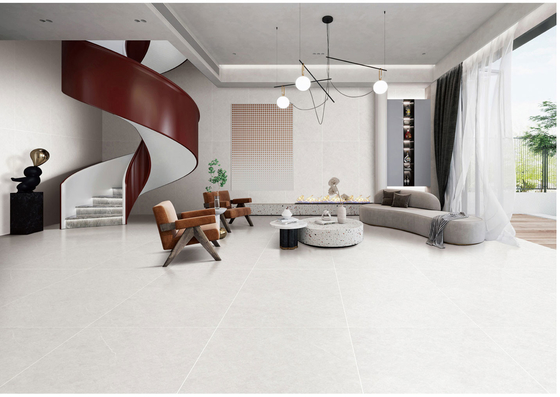 Tejas de porcelana de vidrio suave blancas 750x1500mm y azulejos de suelo interiores para restaurante