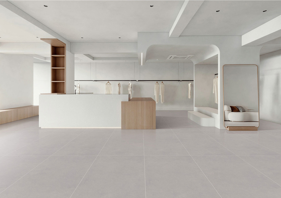 Gris claro 600x1200mm Matte Tiles de porcelana suave y vidriada y azulejos de piso interior para el dormitorio