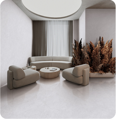 Piso interior gris claro antideslizante 750x1500mm Retro Cara de bebé azulejos de porcelana glaseados para la renovación del proyecto